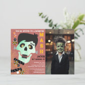 Invitation Frankenstein Halloween Anniversaire Photo Invitati (Debout devant)