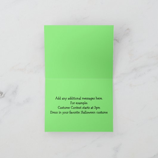 Invitation Frankenstein Monster Bash Halloween Anniversaire (Intérieur)