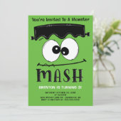 Invitation Frankenstein Monster Mash Halloween fête d'anniver (Debout devant)
