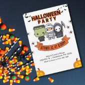 Invitation Frankenstein Mummy Grim Reaper mignonne Halloween