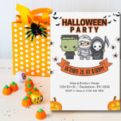 Invitation Frankenstein Mummy Grim Reaper mignonne Halloween