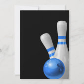 Invitation Frappe bleue pour s'amuser garçon bowling annivers (Dos)