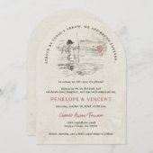 Invitation Frappé par la flèche de Cupid (Devant / Derrière)