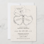 Invitation Frappé par la flèche de Cupid (Devant)