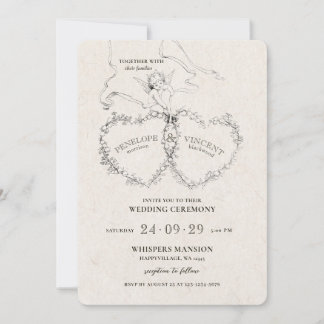 Invitation Frappé par la flèche de Cupid