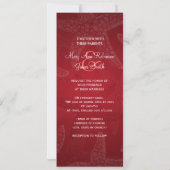 Invitation Frappe rouge de mariage de plage (Dos)