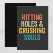 Invitation Frapper des trous et écraser des âmes Cadeau drôle (Devant / Derrière)