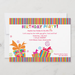 Invitation Frappes d'anniversaire