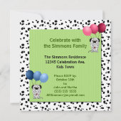 Invitation FraternalTwins 5e fête d'anniversaire Vert (Dos)