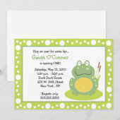 Invitation Freddy Grenouille Froggy Anniversaire 5x7 Invitati (Devant / Derrière)