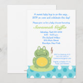 Invitation Freddy le Baby shower de grenouille à l'étang 5x7  (Devant / Derrière)