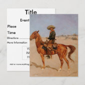 Invitation Frederic Remington's The Puncher (1895) (Devant / Derrière)