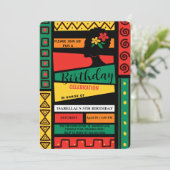 Invitation Freedom afro noir mois d'histoire fête d'anniversa (Debout devant)