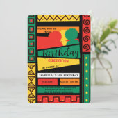 Invitation Freedom afro noir mois d'histoire fête d'anniversa (Debout devant)