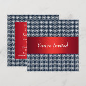 Invitation Freedom Eagle Patriotique Rouge Blanc Bleu (Devant / Derrière)