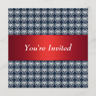 Invitation Freedom Eagle Patriotique Rouge Blanc Bleu