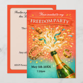 Invitation Freedom party getting divorced (Devant / Derrière)