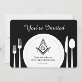 Invitation Freemason, Dîner Masonic Invitation per (Devant)