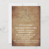 Invitation Freemason Masonique Brown (Devant)