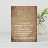 Invitation Freemason Masonique Brown (Debout devant)