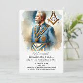 Invitation Freemason Masonry Carré et Compass Masonic (Debout devant)