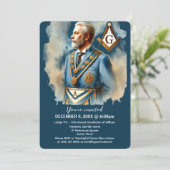 Invitation Freemason Masonry Carré et Compass Masonic (Debout devant)