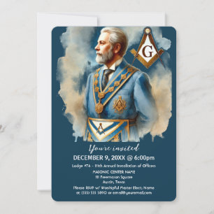 Invitation Freemason Masonry Carré et Compass Masonic
