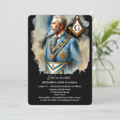 Invitation Freemason Masonry Carré et Compass Masonic (Debout devant)