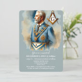 Invitation Freemason Masonry Carré et Compass Masonic (Debout devant)