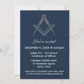 Invitation Freemason Masonry Marine Bleu (Devant)