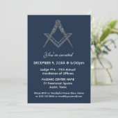 Invitation Freemason Masonry Marine Bleu (Debout devant)