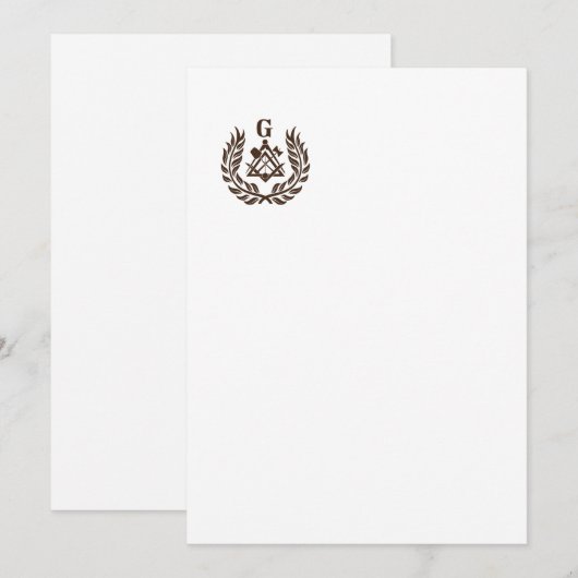 Invitation Freemasonry symbol (Devant / Derrière)