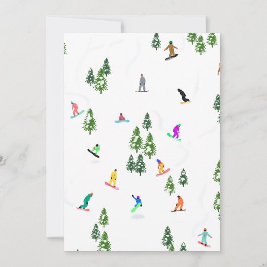 Invitation Freeride Snowboarder Illustration de snowboard (Devant)