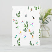 Invitation Freeride Snowboarder Illustration de snowboard (Debout devant)