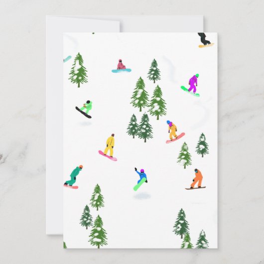 Invitation Freeride Snowboardeur Snowboard Noël (Devant)