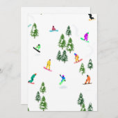 Invitation Freeride Snowboardeur Snowboard Noël (Devant / Derrière)