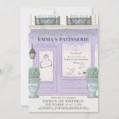 Invitation French Bakery Paris Lavender 1er anniversaire (Devant)