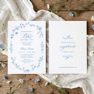 Invitation French Chinoiserie Something Blue Réception de Mar