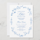 Invitation French Chinoiserie Something Blue Réception de Mar (Devant)