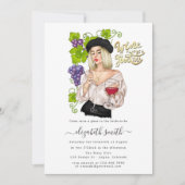 Invitation French Girl Dégustation de vin Nuptiale Douche Inv (Devant)