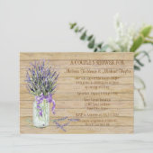 Invitation French Lavender Bouquet Russe Country Mason Jar (Debout devant)