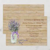 Invitation French Lavender Bouquet Russe Country Mason Jar (Devant / Derrière)