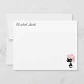 Invitation French Poodle Custom Flat Merci Notes (Devant)