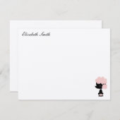 Invitation French Poodle Custom Flat Merci Notes (Devant / Derrière)