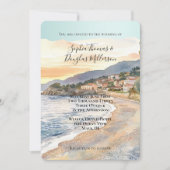 Invitation French Riviera Beach Coastal Wedding (Devant)