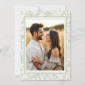 Invitation French Sage Green Ivory Photo Bridal Shower (Dos)
