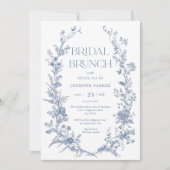 Invitation French Toile Blue Bridal Brunch (Devant)