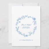 Invitation French Toile Chinoiserie Blue White Bridal Shower (Dos)