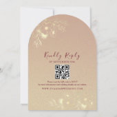 Invitation French Toile Gold et Mariage Bourgogne (Dos)