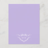Invitation French Victorian Purple Lilac Wedding Details (Dos)